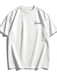 Men's Street Life Style, Men's Graphic LongSleeve TShirt, Fashion Daily Versatile, Streetwear Vintage Style - White - View 3