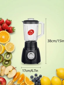 SOKANY-185 2-In-1 Multifunction Blender Juicer, 1.6L Large Capacity Blender With Grinding Cup, 2-Speed Pulse Function, Suitable For Milkshakes, Baby Food, Juices, Coffee Beans - Black - View 8