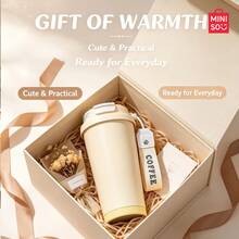 Miniso 1pc 380ml Mini Cup Officially Licensed Miffy Rabbit Water Cup, A Portable Leak-Proof Travel Thermos Cup, A Cute Cartoon Insulated Drinking Cup, Suitable For Students And Girls For Outdoor Daily Use - White - View 5