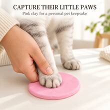 2pcs Pet Paw Print Clay Round Mold, Soft Clay Material, Pet DIY Animal Paw Print Footprint Fingerprint, Dog Cat Souvenir - 2PCS - View 6