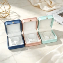 4pcs Elegant Crown Buckle Jewelry Gift Box, Multi-Color PU Leather Bracelet Storage Display Box, Perfect Gift For Birthday And Special Occasions - Same Style, Multiple Colors - View 5