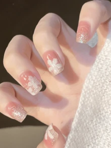 20pcs Semi-Cured Gel Nail Stickers, Long-Lasting Salon Quality, Easy To Apply And Remove, UV Lamp Required - Multicolor - View 4