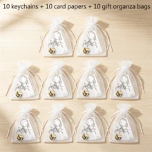 10 Sets Volleyball Theme Metal Keychains, (10 Keychains + 10 Cards + 10 Mesh Bags) Including Volleyball And "I Love Volleyball" Charms, Suitable For Cars, Backpacks, Etc., Can Be Used As Gifts For Athletes And Fans - Volleyball - View 6