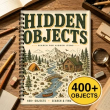 Wilderness Camping Treasure Hunt: 400+ Hidden Object Search & Color, Screen-Free Visual Puzzle Adult Stress Relief Gift, Halloween & Christmas Gift - HCYPSZ205-3 - View 2