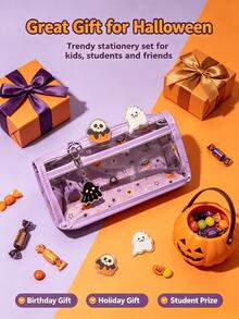 4pcs Halloween Ghost Transparent Pencil Pouch Set - Sets - View 1