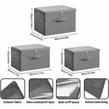 FAEBYNYX 4-Pack Extra Large Foldable Waterproof Storage Bins For Clothes And Blankets, Multi-Functional Organizer Bags Suitable For Wardrobes, Bedrooms, Kitchens, And Books - Style a - View 6