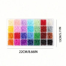 40/28 pcs Manik-manik Campuran Warna 6mm untuk Gelang, Kalung, Rantai Ponsel DIY, Kerajinan Tangan Kreatif, Aksesori Perhiasan Buatan Tangan Desain Unik - MultiWarna - View 11