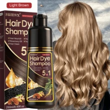 This 5-In-1 Ginseng & Reishi Mushroom Hair Dye Shampoo Uses A Plant-Based Formula, Gentle And Non-Irritating, Nourishes Hair, Makes Hair Shiny And Smooth, And Long-Lasting Color After Dyeing. Suitable For All Hair Types. - Multicolor - View 1