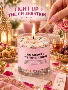 Vela Perfumada de Bolo de Aniversário, Pote de Cera de Soja, Com Contas de Açúcar Coloridas, Fragrância Doce de Creme de Baunilha, Aroma Duradouro, Adequado para Quarto, Sala de Estar, Escritório, Estudo, Festa, Decoração de Mesa, Presente de Aniversário Divertido, Casamento, Natal, Presente de Feriado, Celebração - Várias fragrâncias 2 - Visão 5