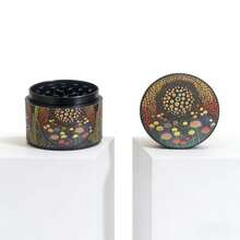 Polka Dot Art Pattern 4-Layer Manual Plastic & Metal Grinder, 51mm Herb Grinder, Detachable & Washable, Premium Home Kitchen Gift - View 5