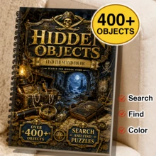 Pirate Treasure Hunt Discovery: 400+ Hidden Objects, Search & Color 2-In-1 Coloring Painting - HCYPSZ205-6 - View 6