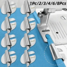 1Pc/2/3/4/6/8Pcs Universal Sewing Hemming Foot Set, 8 Sizes Wide Hemming Presser Feet, Sewing Machine Hemming Feet, Home & Industrial Sewing Machine Curved Hemming Feet - A - View 2