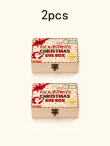 Kotak Hadiah Natal dengan Teks Kustom, Kotak Hadiah Liburan dengan Nama yang Dipersonalisasi, Gaya Musim Dingin Natal, Kemasan Hadiah Kustom untuk Pesta Natal, Kotak Nama yang Dapat Disesuaikan, Dekorasi Liburan yang Elegan, Ide Hadiah Natal, Dekorasi Natal, Keluarga, Teman - Gaya B - View 10