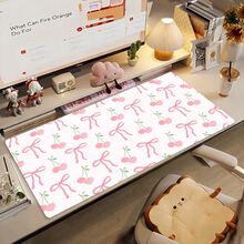 Floral Bow Flower Mouse Pad Non-Slip Stain-Resistant Desk Mat PC Laptop Accessories Leather Office Keyboard Large Game XXL Carpet - View 2