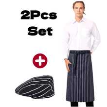 2pcs Half Apron & Chef Hat Set, Apron + Chef Hat Set, Tie-Up Chef Hat & Apron - 2Pcs Set - View 11