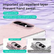 New Magnetic Silicone Protective Case Compatible With Iphone 18 Duo Foldable Screen, Laser-Etched Invisible Magnetic Ring, Aviation-Grade PC, Shock-Resistant, Anti-Drop, Raised Edge, Anti-Scratch, Anti-Yellowing Phone Cover - Pink - View 4