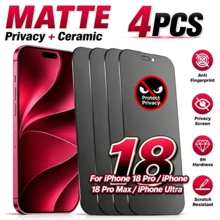 XINHONGYU 4片裝磨砂防窺螢幕保護貼，相容 iPhone 18 Pro Max、18 Pro、17 Pro Max [6.9 吋] | TPU 軟膜（陶瓷膜）材質 | 防窺功能確保螢幕內容僅從正面可見 - 黑色 - 查看 7