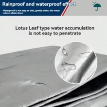 1 Piece Silver Plastic Woven PE Tarp, Outdoor Rain Tarp, Waterproof Tarp, Sunshade Tarp, Tarp, Random Style - Multiple Styles - View 9