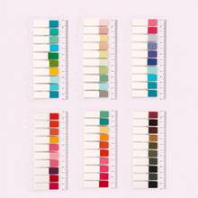 6 Packs 1200pcs Translucent Sticky Note Index Tabs, 10 Colors Writable Reusable Page Markers With Ruler Bookmark, Student Reading Marking Office Classification Stationery - one-size - View 10