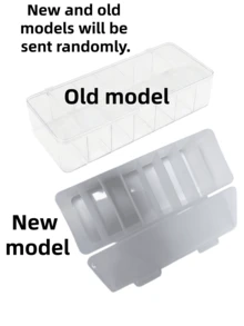 1pc 7-Grid/8-Grid Eyeshadow Palette Storage Box, Cosmetic Organizer, Multi-Functional High Transparency Acrylic Dust-Proof Storage Box, Nail Art And Eyelash Tool Storage Box, Storage Box, Divider Box, Jewelry Box, Makeup Brush Storage Bag, Makeup Brush Holder // Women's Essential Makeup Bag Organizer, First Choice For Girls Returning To School, Home And Travel Essential, Portable, Also Suitable For Jewelry Storage Box, Preferred Gift For Women And Families - Clear - View 7