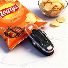 Rechargeable 2-In-1 Mini Bag Sealer And Cutter, Portable Handheld Heat Sealer, Suitable For Plastic Snack Bags, Keeps Chips/Cookies/Nuts Fresh, Handheld Plastic Bag Sealer, Compact Food Storage Tool, Suitable For Kitchen, Travel, Camping - Multicolor - View 1