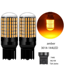 2pcs LED Car Lights, T20 7440 W21W And 3157 3156 P27W, Super Bright 60-SMD LED Replacement Bulbs, Suitable For Reverse Lights/Back Lights, Brake Lights/Tail Lights, Turn Signals/Parking Lights Or Running Lights, Car Accessories - 144SMD - View 10