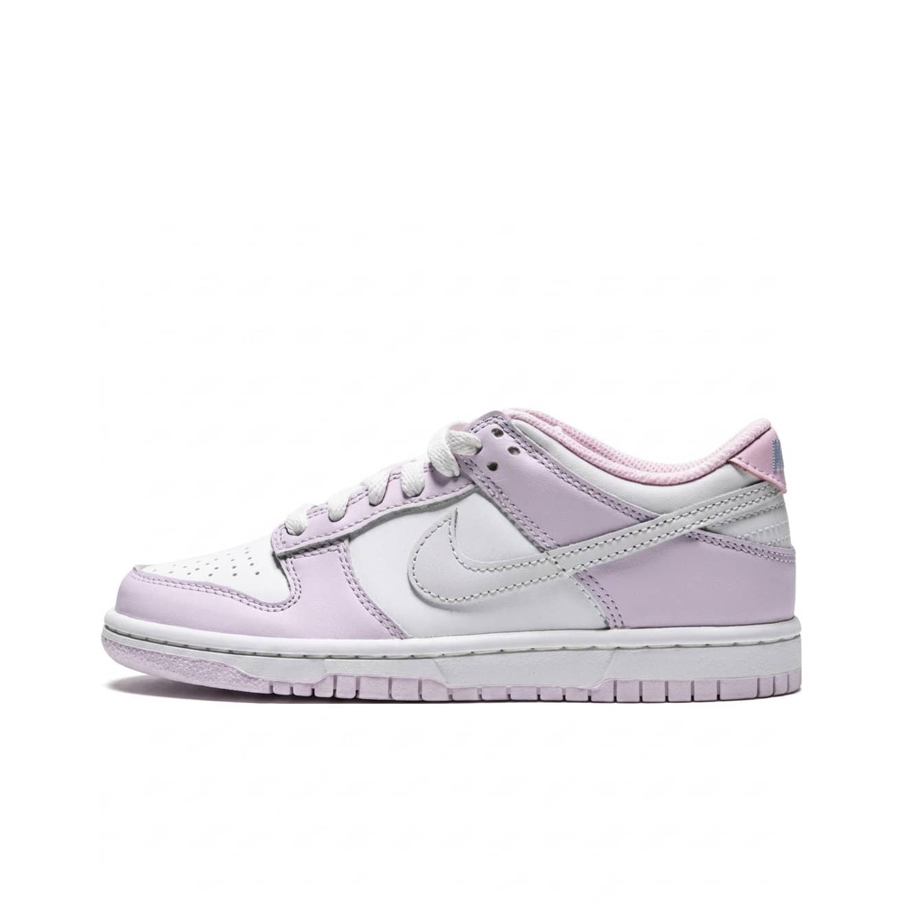NikeDunk LOW BG GCEL GS Sepatu Sneaker Low-Top Gaya Kampus dengan Desain Nyaman, Warna Putih/Ungu, Unisex - Mauve Purple - View 1