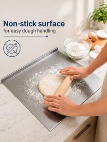 Talenan Stainless Steel dengan Pinggiran, Talenan Logam untuk Meja Dapur, Talenan Stainless Steel Satu Bagian, Cocok untuk Persiapan Makanan - View 9