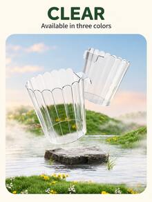 1pc Wall-Mounted Trash Can, 16 * 16.5cm Transparent Plastic Hanging Garbage Bin, Space-Saving Waste Container With Hook Design For Kitchen Cabinet, Bedroom, Office, Bathroom & Home Use - Multicolor - View 11