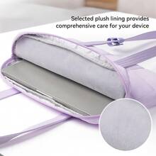 Tas Laptop 13,3-15,6 Inci, Tas Penyimpanan Komputer Portabel, Sarung Tablet Ringan Warna Polos, Unisex - View 8