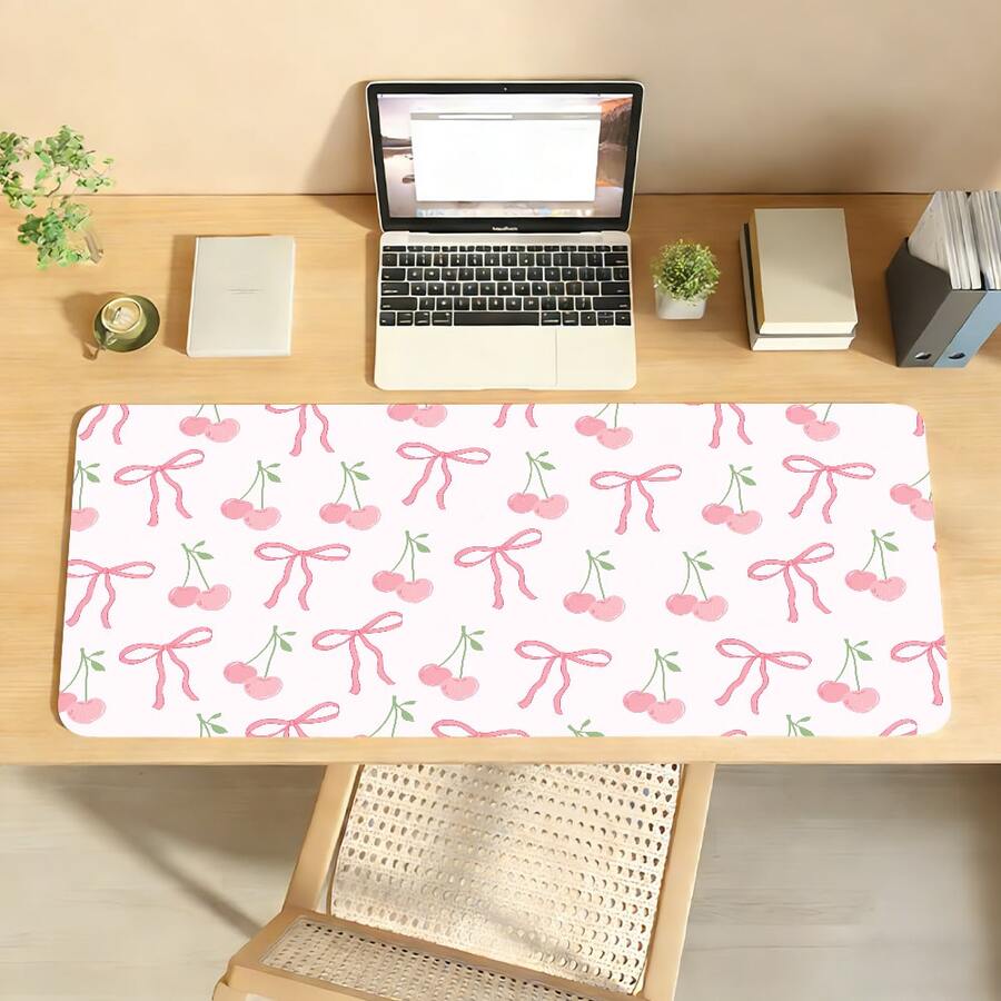 Floral Bow Flower Mouse Pad Non-Slip Stain-Resistant Desk Mat PC Laptop Accessories Leather Office Keyboard Large Game XXL Carpet - View 1
