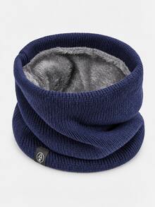 Classic Knitted Fabric Fleece Lined Neck Warmer, Plush Lining Ribbed Texture, 4 Colors Available, Unisex Pullover Scarf, Suitable For Cycling, Running, Hiking, Commuting, Skiing, Outdoor Sports, Cold Weather, Holiday Gifts, Winter Daily Wear - Multicolor - View 14