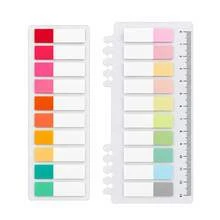 6 Packs 1200pcs Translucent Sticky Note Index Tabs, 10 Colors Writable Reusable Page Markers With Ruler Bookmark, Student Reading Marking Office Classification Stationery - one-size - View 8