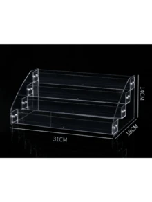 1pc Cosmetic Storage Rack Desktop Eyeshadow Palette Powder Compact Cushion Lipstick Perfume Multi-Layer Transparent Nail Polish Display Stand - Clear - View 11