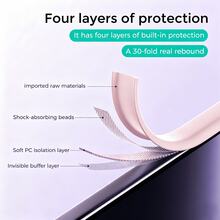 New Magnetic Silicone Protective Case Compatible With Iphone 18 Duo Foldable Screen, Laser-Etched Invisible Magnetic Ring, Aviation-Grade PC, Shock-Resistant, Anti-Drop, Raised Edge, Anti-Scratch, Anti-Yellowing Phone Cover - Pink - View 3