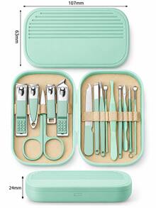 14pcs Stainless Steel Nail Care Set, Portable Anti-Splash Nail Grooming Kit Including Nail Clipper, Nail Nipper And Other Nail Care Tools - Multiple Styles - View 11