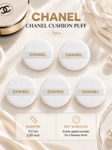 Chanel Cushion Puff, 5.2cm, 1PC/3PCS/5PCS, Soft And Skin-Friendly, Suitable For Dry And Wet Use, Ideal For Applying Cushion Foundation - Powder Puff - View 10