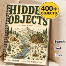 Wilderness Camping Treasure Hunt: 400+ Hidden Object Search & Color, Screen-Free Visual Puzzle Adult Stress Relief Gift, Halloween & Christmas Gift - HCYPSZ205-3 - View 6
