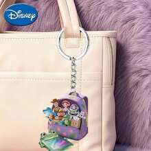 1pc Cute Cartoon Disney Toy Story Keychain, Kawaii Character Pendant Key Ring, BiU Heart Print Bag Charm, Birthday Gift For Teenagers And Women, Backpack, Handbag, Car Accessory, Cute Keychain, Women's Keychain, Men's Key Chain, Keychain Pendant, Car Accessory, Back To School, Cool Charm - Multicolor - View 4