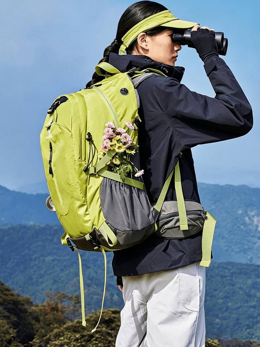 CAMEL CROWN Lightweight Outdoor Hiking Backpack For Women & Men, Large Capacity Travel Rucksack For Trekking & Mountain Climbing Gear - Fruit Green - View 1