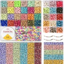 Set Aksesori Manik Huruf Warna Campuran 26/24/15 Sekat untuk Membuat Gelang, Kalung, dan Anting DIY, Produksi Desain Kreatif Buatan Tangan - MultiWarna - View 12