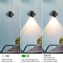 1pc/2pcs/3pcs/4pcs Motion Sensor Magnetic Wall Light, Room Decoration, Wall Decor, Lighting, Night Light, Modern Manta Ray Design, Warm And White Light Modes, Magnetic Wall Lamp, Motion Sensor Night Light, Battery Powered (Batteries Not Included) - Multicolor - View 4