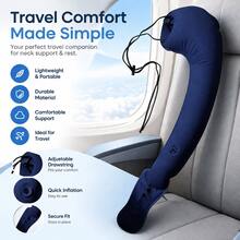 1pc Foldable Travel Pillow, Lightweight Portable Neck Support Cushion With Armrest, Suitable For Car, Airplane, Cruise, Inclined Sleep System Supporting Head, Body And Arms, Essential For Autumn Travel, Airplane Travel Necessity - Multicolor - View 7