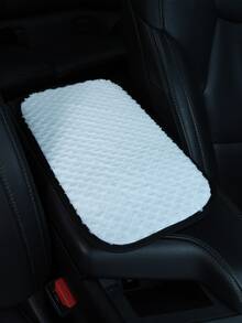 Fan Shaped Fish Scale Texture Fluffy Plush Car Center Armrest Box Arm Support Cover, - Anti Slip Winter Warm Universal Armrest Pad Protective Cover, Suitable For Most Cars - Fan-shaped Fish Scale - View 8