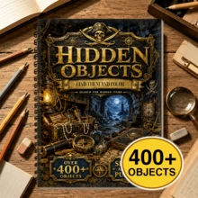 Pirate Treasure Hunt Discovery: 400+ Hidden Objects, Search & Color 2-In-1 Coloring Painting - HCYPSZ205-6 - View 2