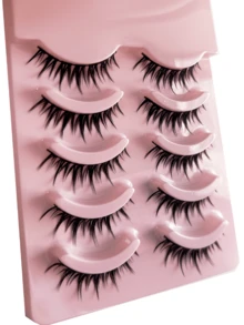 5 Pairs Eyelash Cluster Set, Voluminous Curly Soft Single Cluster False Eyelashes, 3D Faux Mink DIY Cluster Lashes, Reusable Comfortable Style, Suitable For Daily Eye Makeup - Black - View 14