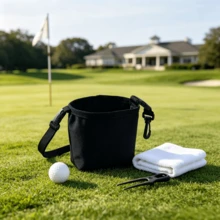 Portable Golf Ball Cleaning Pouch Quick Dry Microfiber Golf Ball Washer Bag With Carabiner Clip For Golf Sports Outdoor Training - Multicolor - View 7