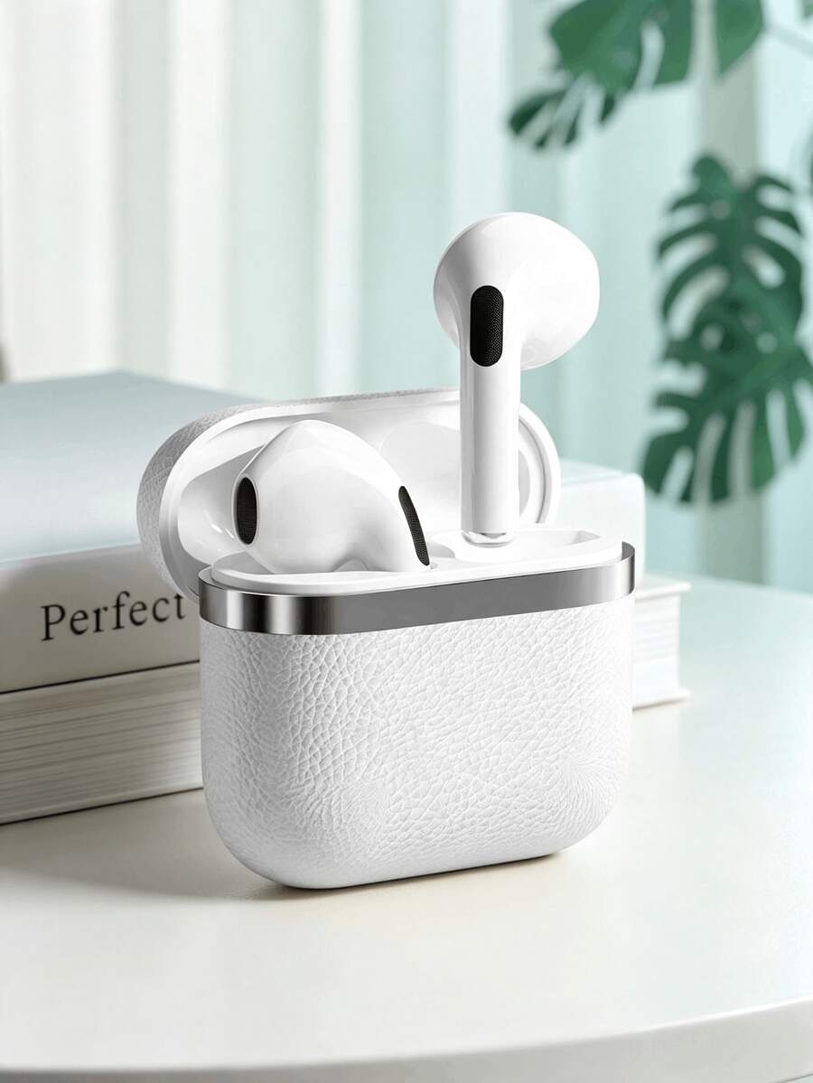 TWS True Wireless Bluetooth Earbuds, HiFi Stereo Earphones With Microphone, Noise Cancelling Sports Earbuds For Smartphones - White - View 1