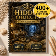 Pirate Treasure Hunt Discovery: 400+ Hidden Objects, Search & Color 2-In-1 Coloring Painting - HCYPSZ205-6 - View 9