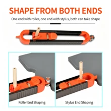 DEWALT 3pcs Linear Contour Gauge Duplicator, Lockable Profile Scribing Tool, Precise Shape Copy Ruler For Irregular, Ellipse & Special Contour, Woodworking Flooring Tile DIY Home Repair Measuring Hand Tool - Marking Gauge - View 5